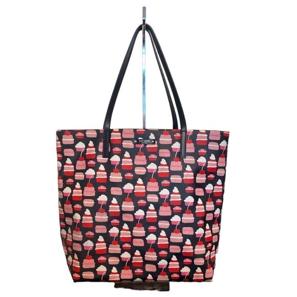Kate Spade Women's Black Take The Cake Bon Shopper Tote Bag Size Large - Picture 5 of 11